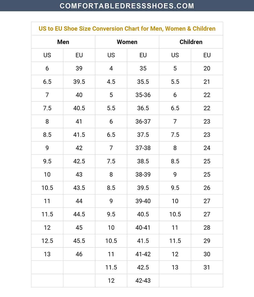 Boys' To Men's Shoe Size Conversion Charts, Measuring Guide ...